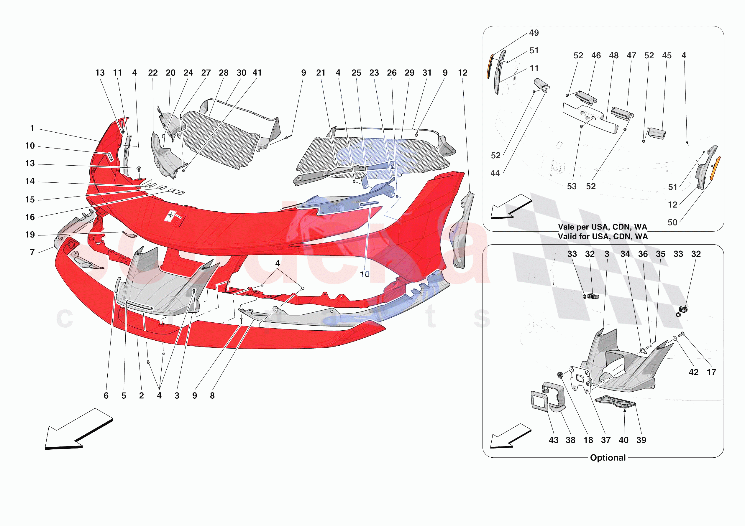 FRONT BUMPER of Ferrari Ferrari SF90 Spider Europe