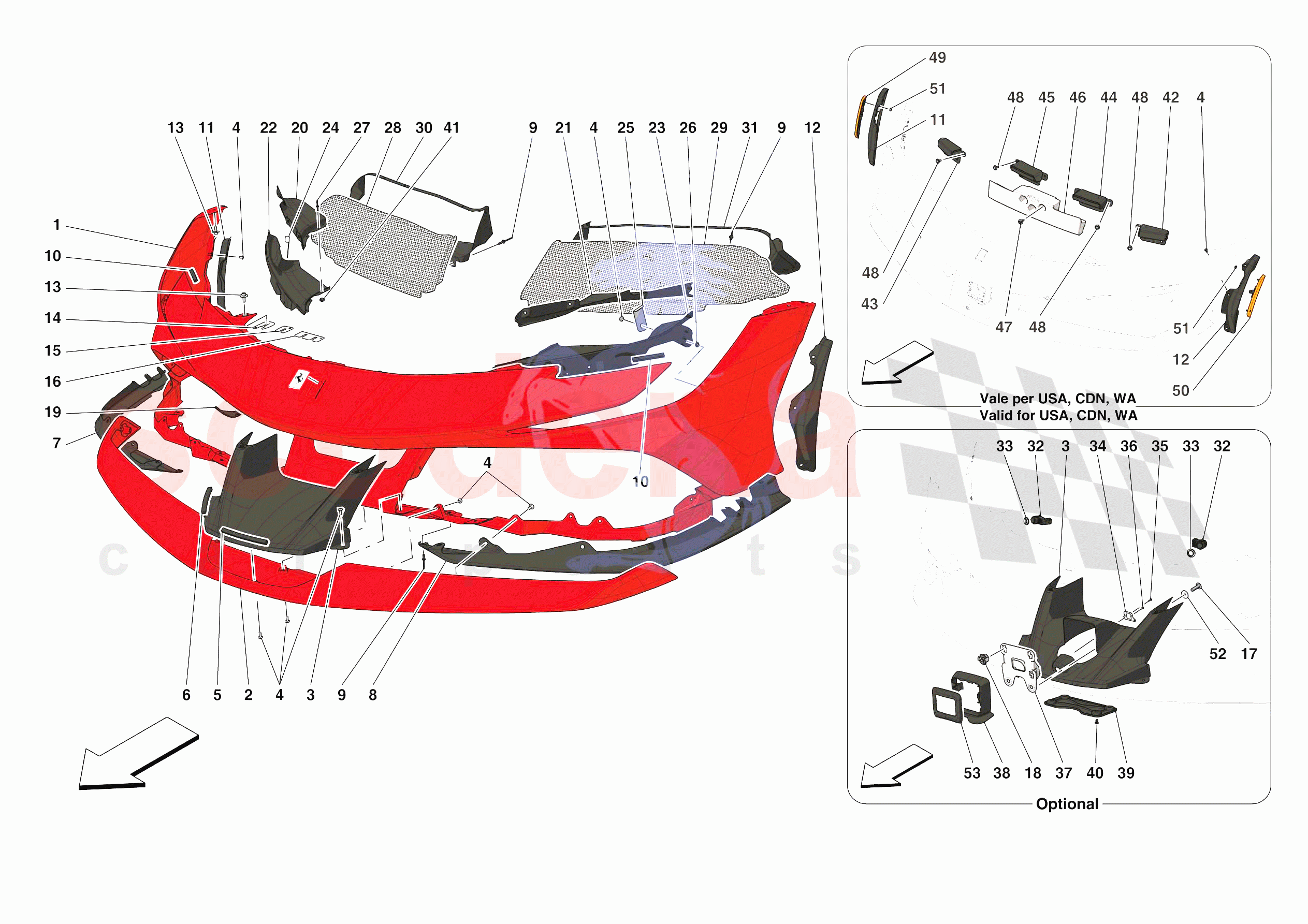 FRONT BUMPER of Ferrari Ferrari SF90 Stradale Europe