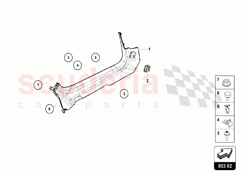 INTERNAL SIDE MEMBER of Lamborghini Lamborghini Huracan LP610 Spyder