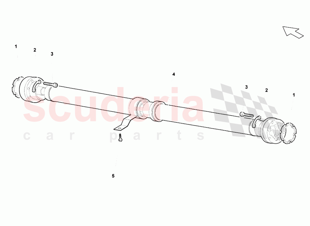 PROPELLER SHAFT of Lamborghini Lamborghini Gallardo LP550 Spyder