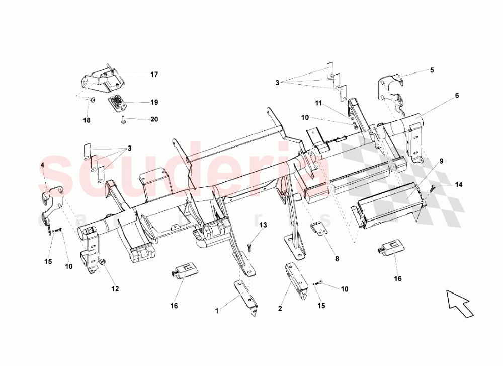 Chassis of Lamborghini Lamborghini Gallardo (2008)