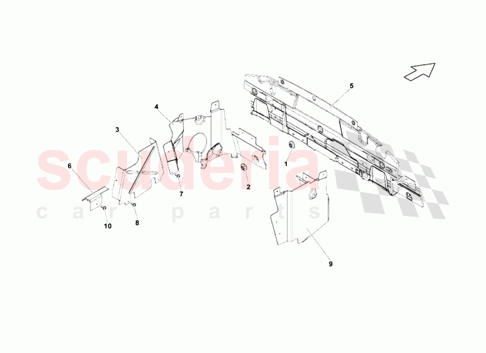 Heat Shield of Lamborghini Lamborghini Gallardo LP570 4 SL