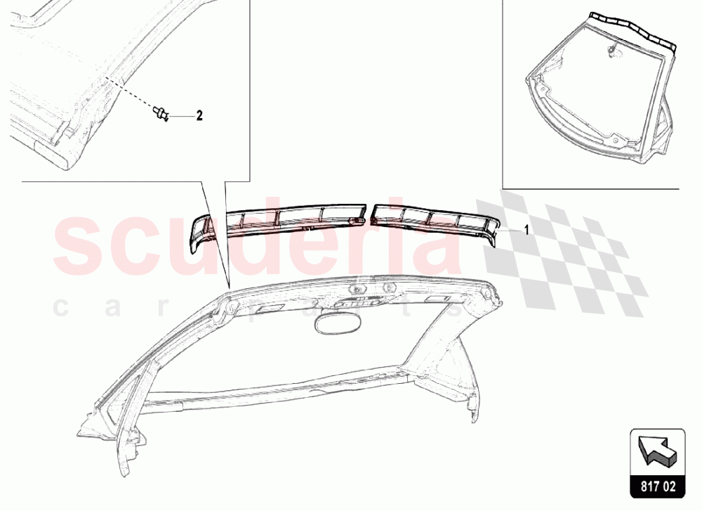 WIND DEFLECTOR 2 of Lamborghini Lamborghini Aventador LP750 SV Roadster