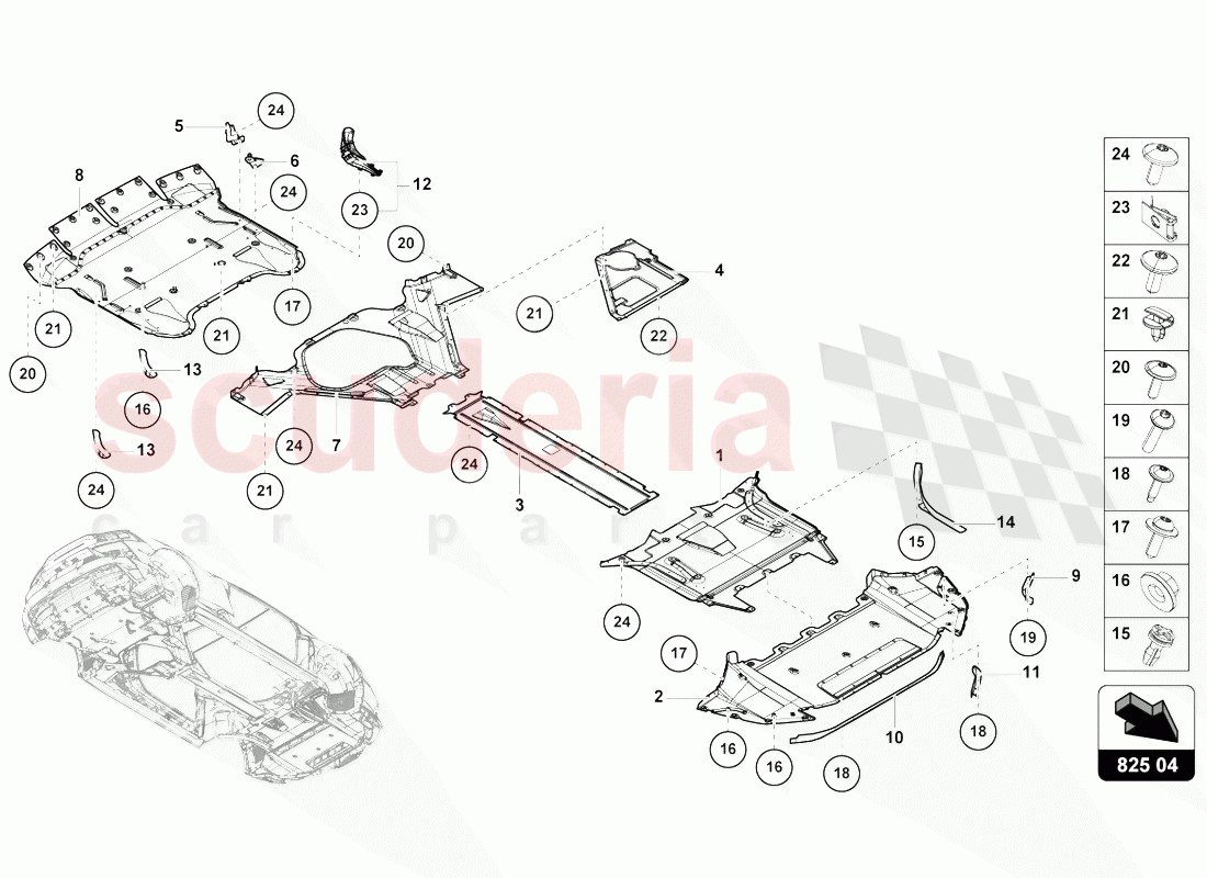 TRIM PANEL FOR FRAME LOWER SECTION of Lamborghini Lamborghini Huracan Evo Coupe