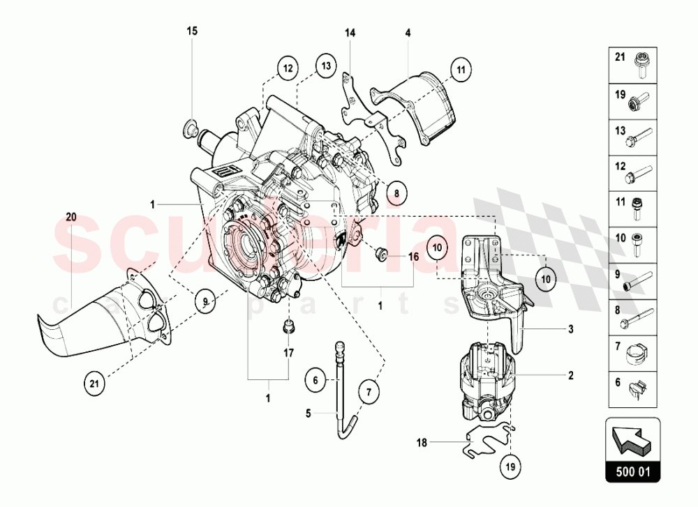 REAR DIFFERENTIAL of Lamborghini Lamborghini Aventador LP720 Coupe