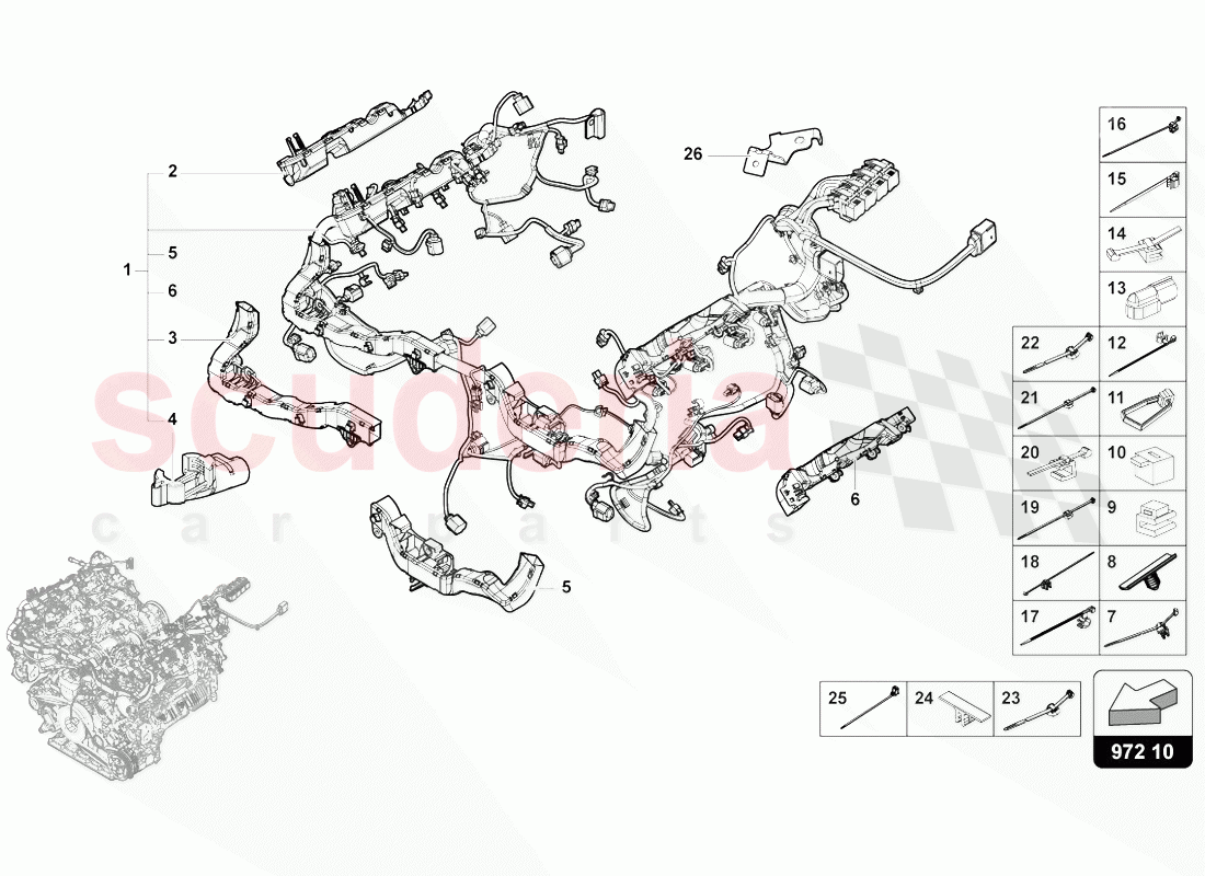 WIRING SET FOR ENGINE of Lamborghini Lamborghini Urus