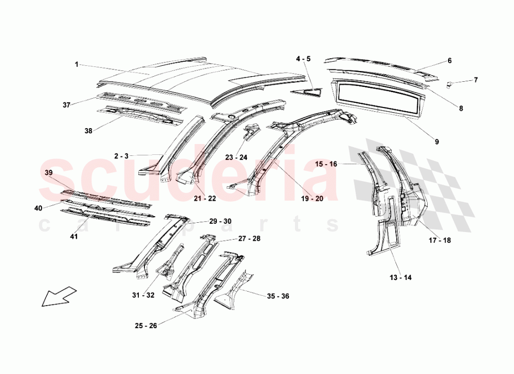 Frame Elements 3 of Lamborghini Lamborghini Murcielago LP640