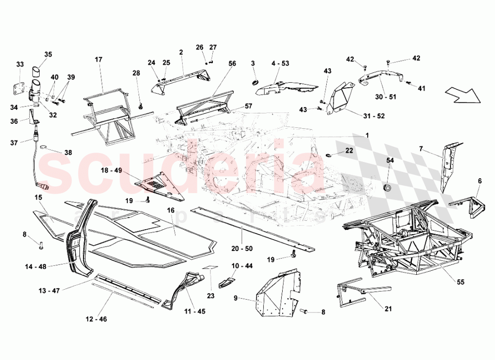 Frame Elements 1 of Lamborghini Lamborghini Murcielago LP640 Roadster