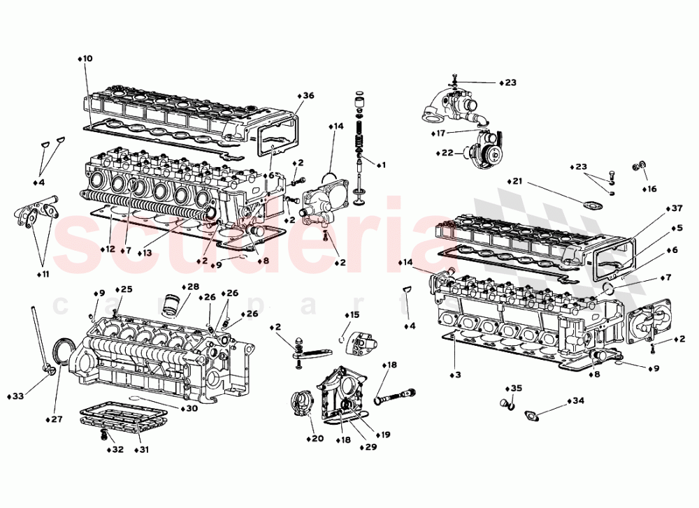 Engine Gasket Kit of Lamborghini Lamborghini Diablo GT (1999-2000)