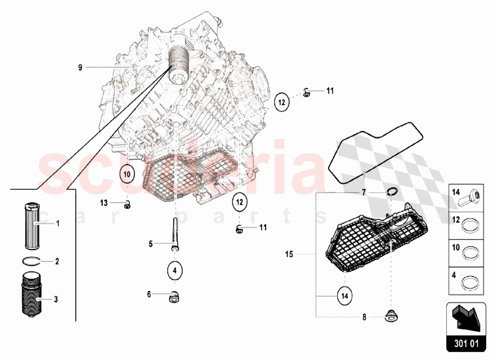 GEARBOX OIL FILTER of Lamborghini Lamborghini Huracan LP610 Spyder