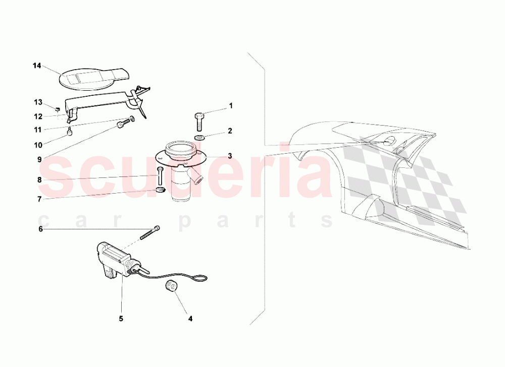 Fuel Cap of Lamborghini Lamborghini Murcielago Roadster