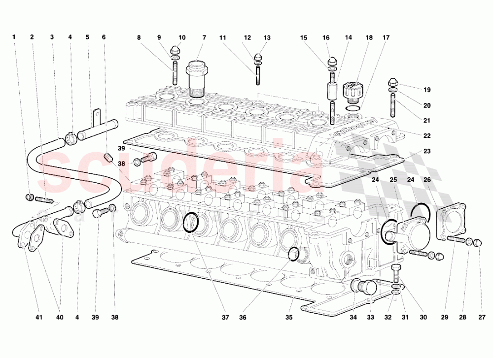 Accessories for Left Cylinder Head of Lamborghini Lamborghini Diablo VT (1993-1998)