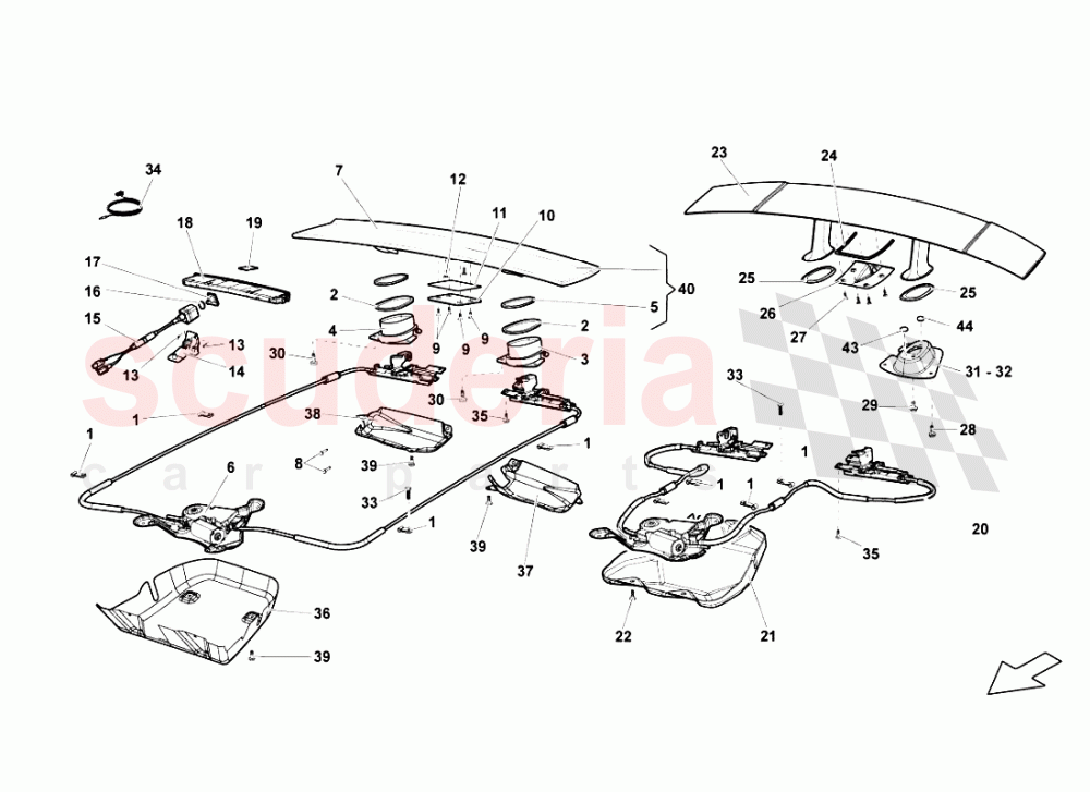 SPOILER of Lamborghini Lamborghini Gallardo LP550 Spyder