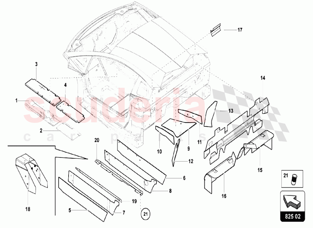 SOUND PROOFING MATERIAL of Lamborghini Lamborghini Aventador LP750 SV Roadster