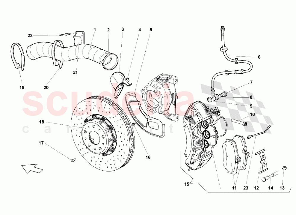 Front Brakes - Carboceramic of Lamborghini Lamborghini Murcielago LP640