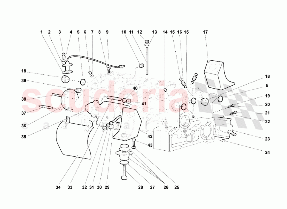 Crankcase of Lamborghini Lamborghini Murcielago Roadster