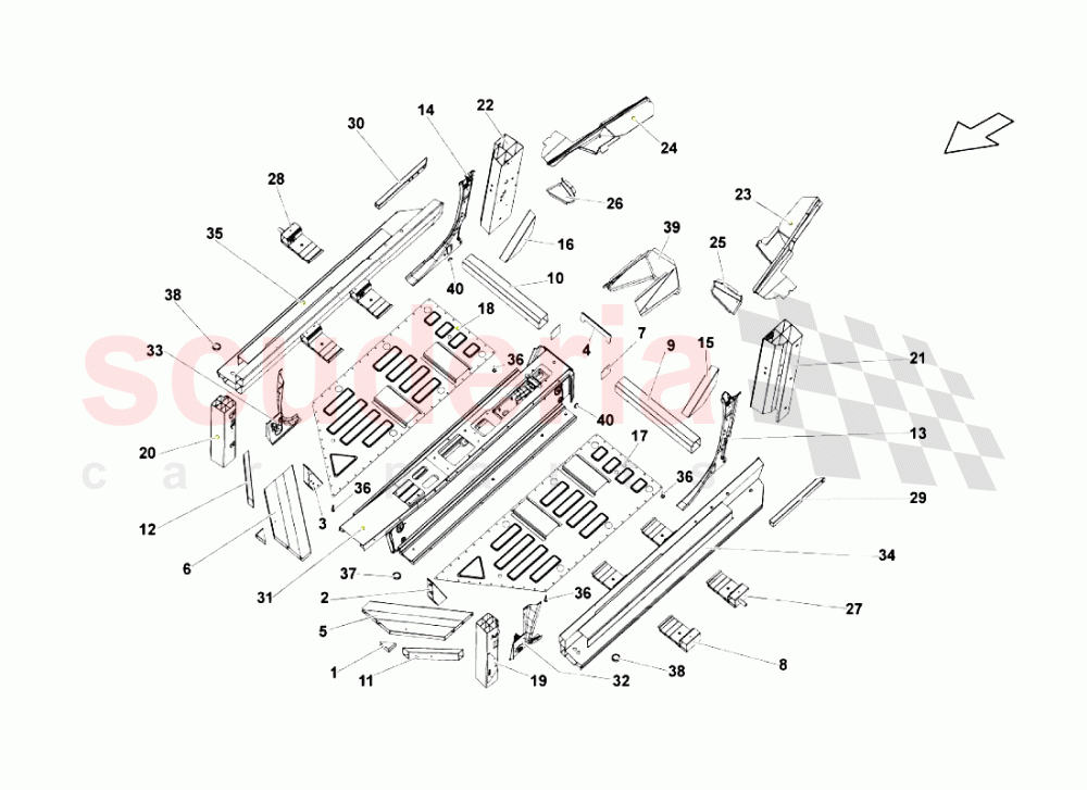 Center Frame Elements 1 of Lamborghini Lamborghini Gallardo (2006-2007)