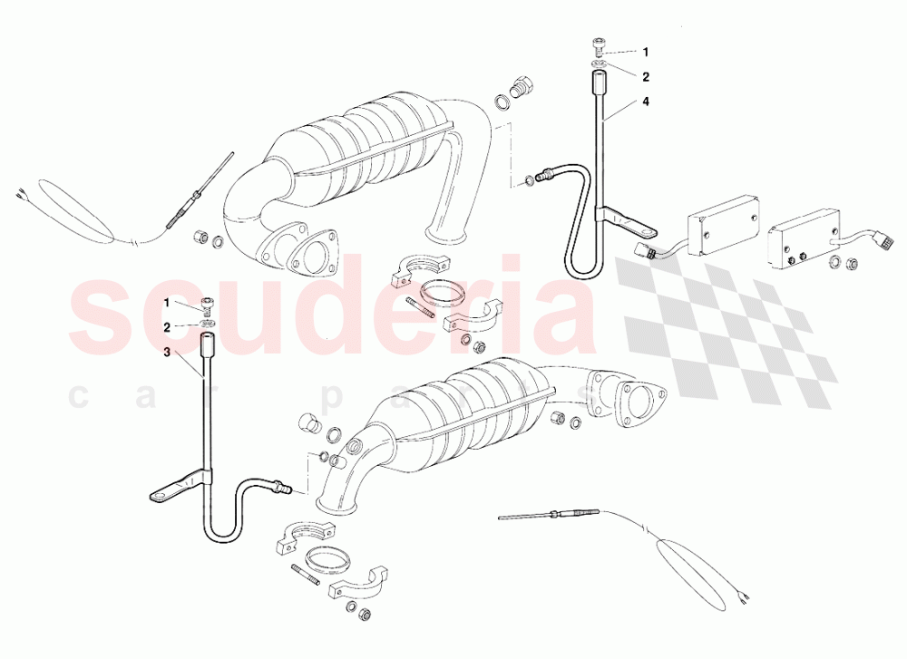 Exhaust System (Valid for Switzerland Version - October 1991) 1 of Lamborghini Lamborghini Diablo (1990-1998)