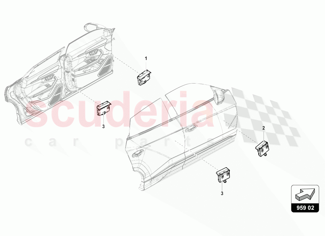 DOOR CONTROL UNIT of Lamborghini Lamborghini Urus