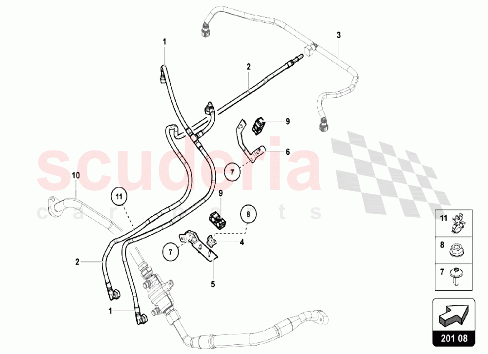 FUEL LINE of Lamborghini Lamborghini Aventador LP750 SV Roadster