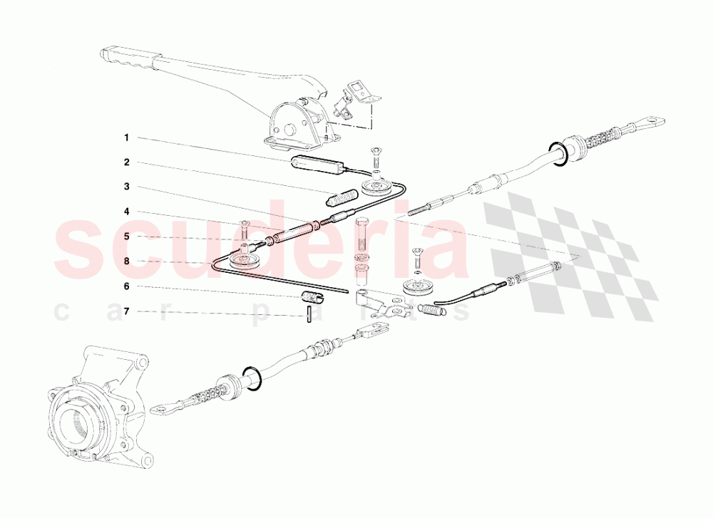 Handbrake (Valid for R.H.D. - March 1997) of Lamborghini Lamborghini Diablo SV (1995-1997)