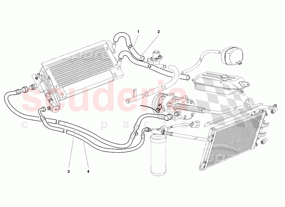 Climate Control (Valid for UK 1998) of Lamborghini Lamborghini Diablo VT Roadster (1998-2000)