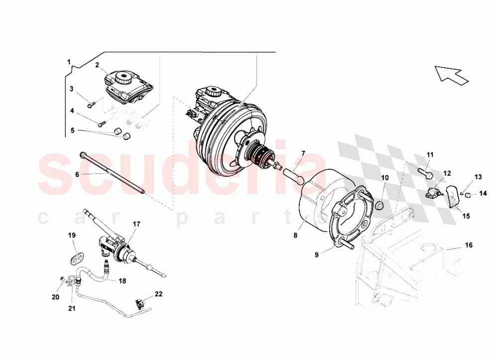 Power Brake of Lamborghini Lamborghini Gallardo LP560 Coupe