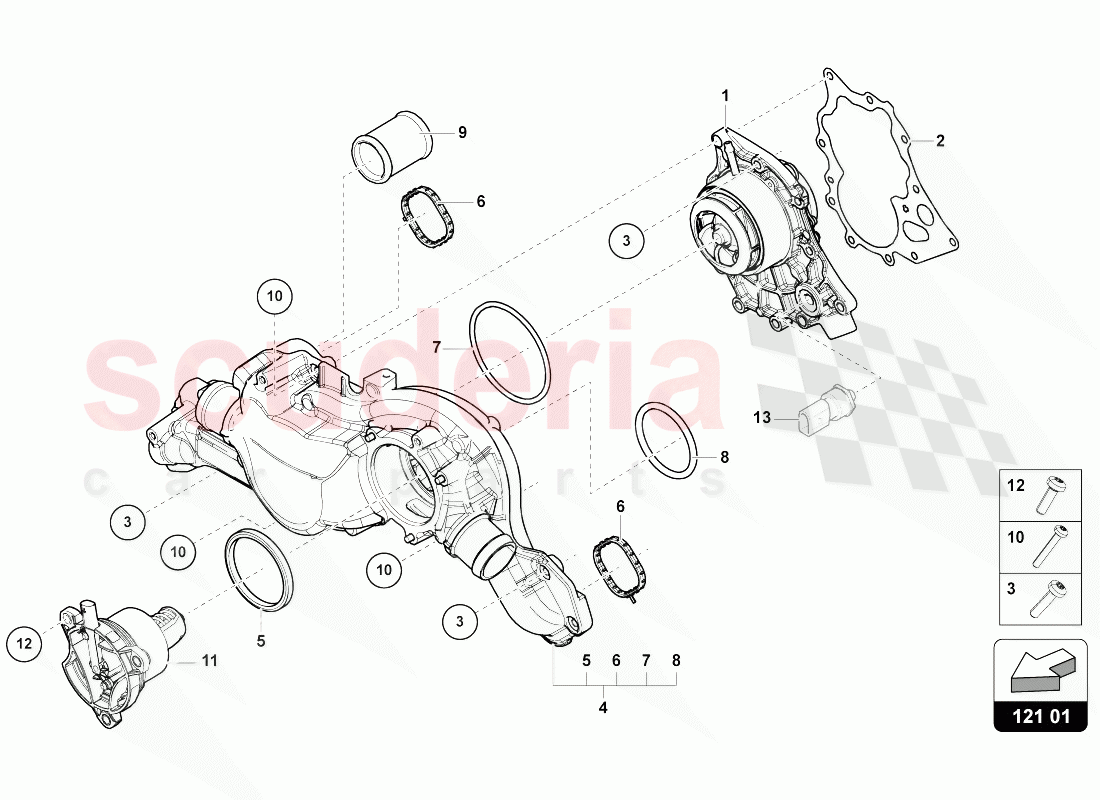 COOLANT CIRCULATION PUMP of Lamborghini Lamborghini Urus