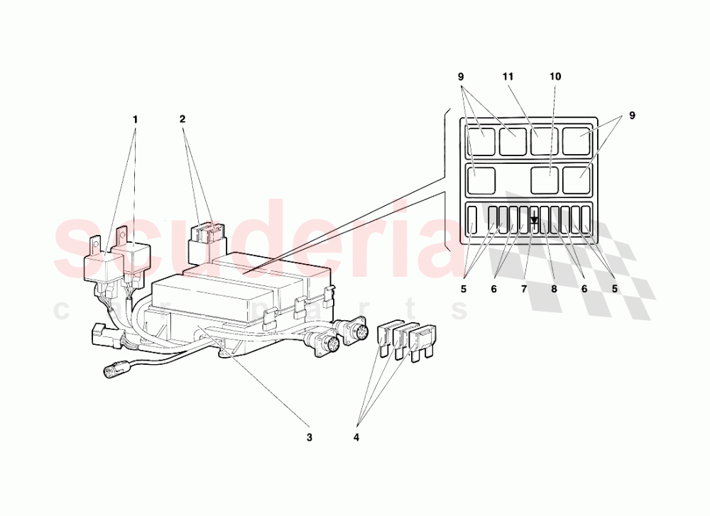 Electrical System 5 of Lamborghini Lamborghini Diablo SV (1995-1997)