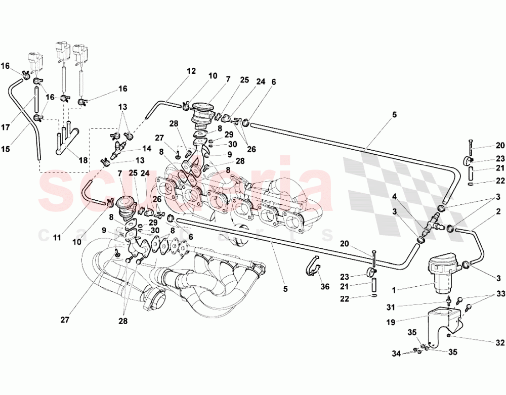 Secondary Air System of Lamborghini Lamborghini Murcielago Roadster