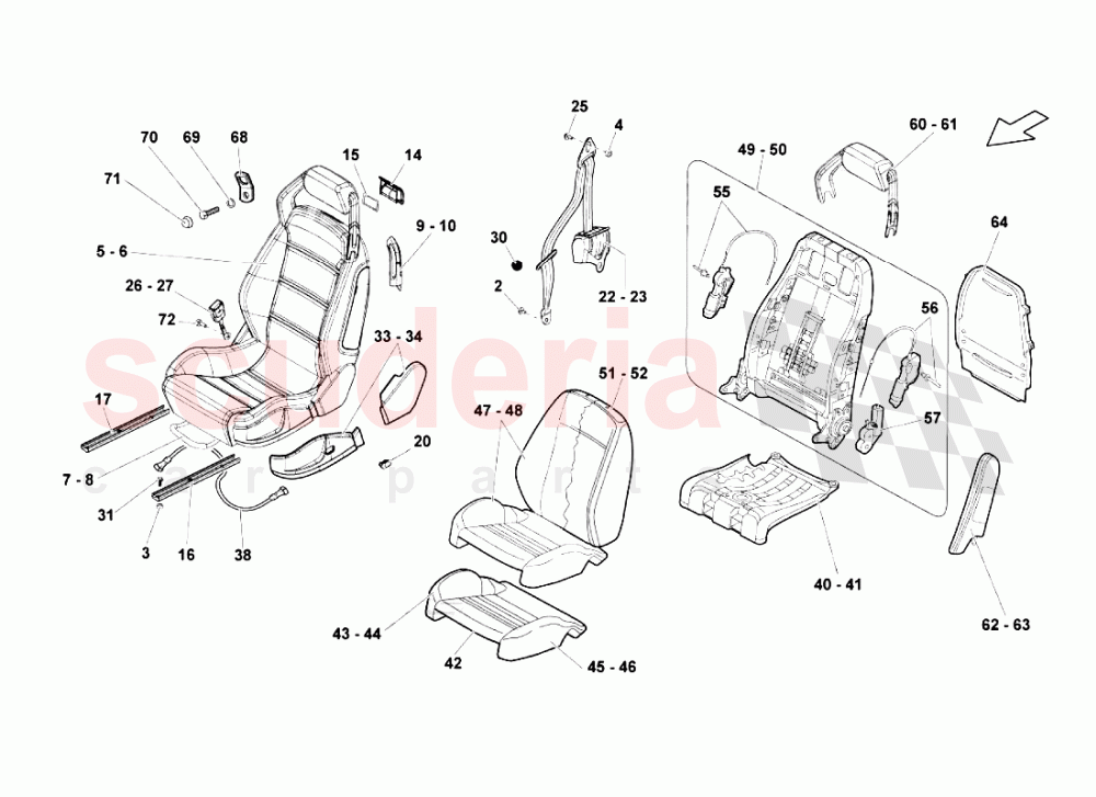 Seats And Safety Belts of Lamborghini Lamborghini Gallardo LP570 4 SL