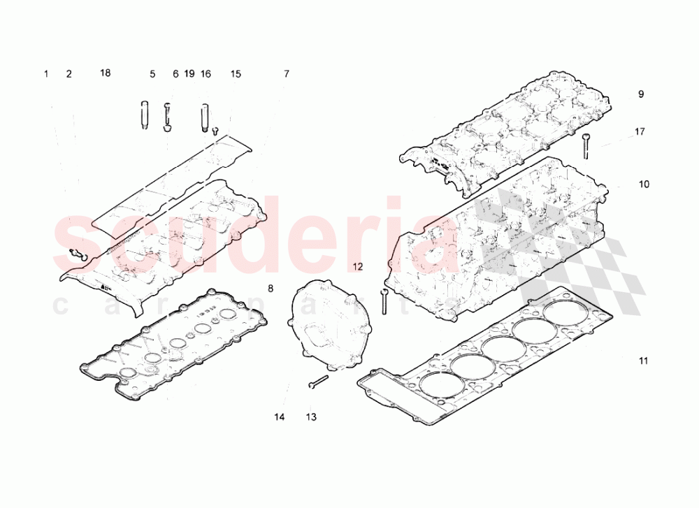 Right Cylinder Head And Cover 1-5 of Lamborghini Lamborghini Gallardo (2006-2007)