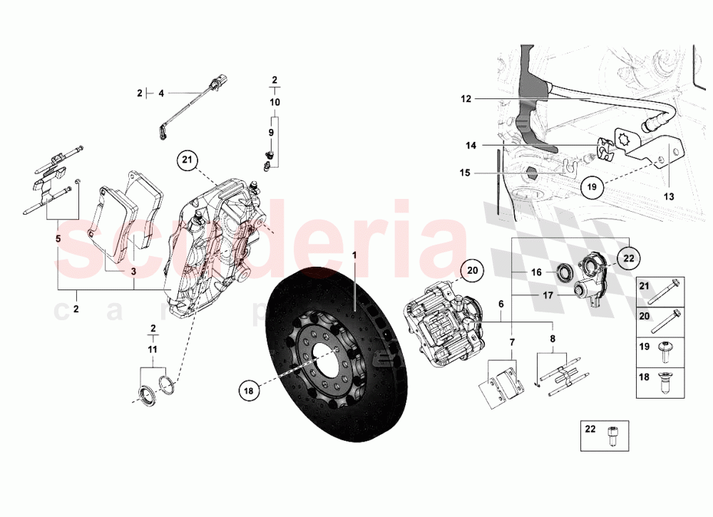 Rear Brakes Discs Ccb of Lamborghini Lamborghini Aventador LP700 Coupe