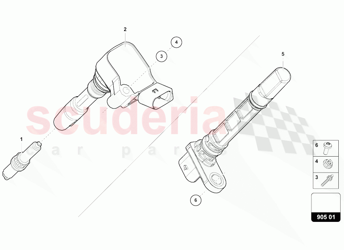 IGNITION COIL WITH SPARK PLUG CONNECTOR of Lamborghini Lamborghini Urus