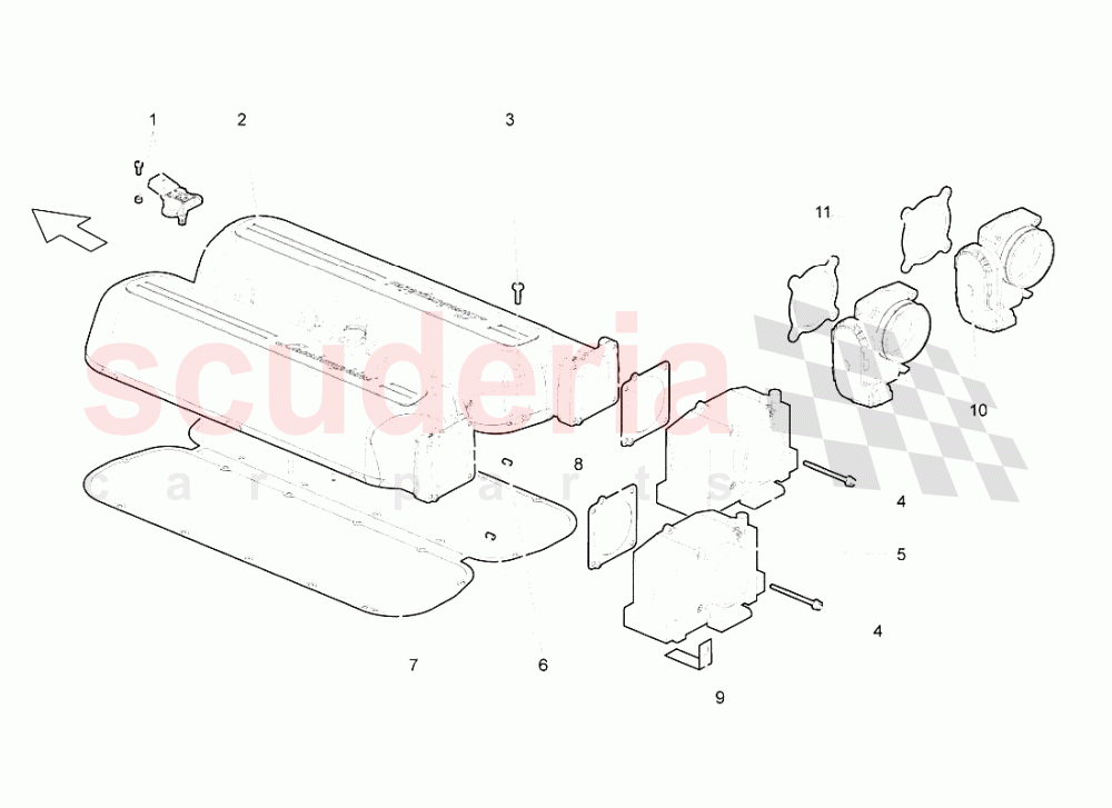 Intake Manifold 1 of Lamborghini Lamborghini Gallardo (2008)