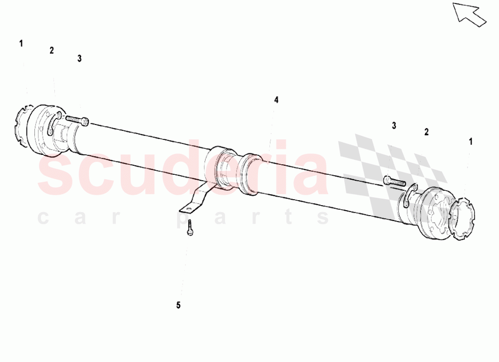 Propeller Shaft of Lamborghini Lamborghini Gallardo LP550 Coupe