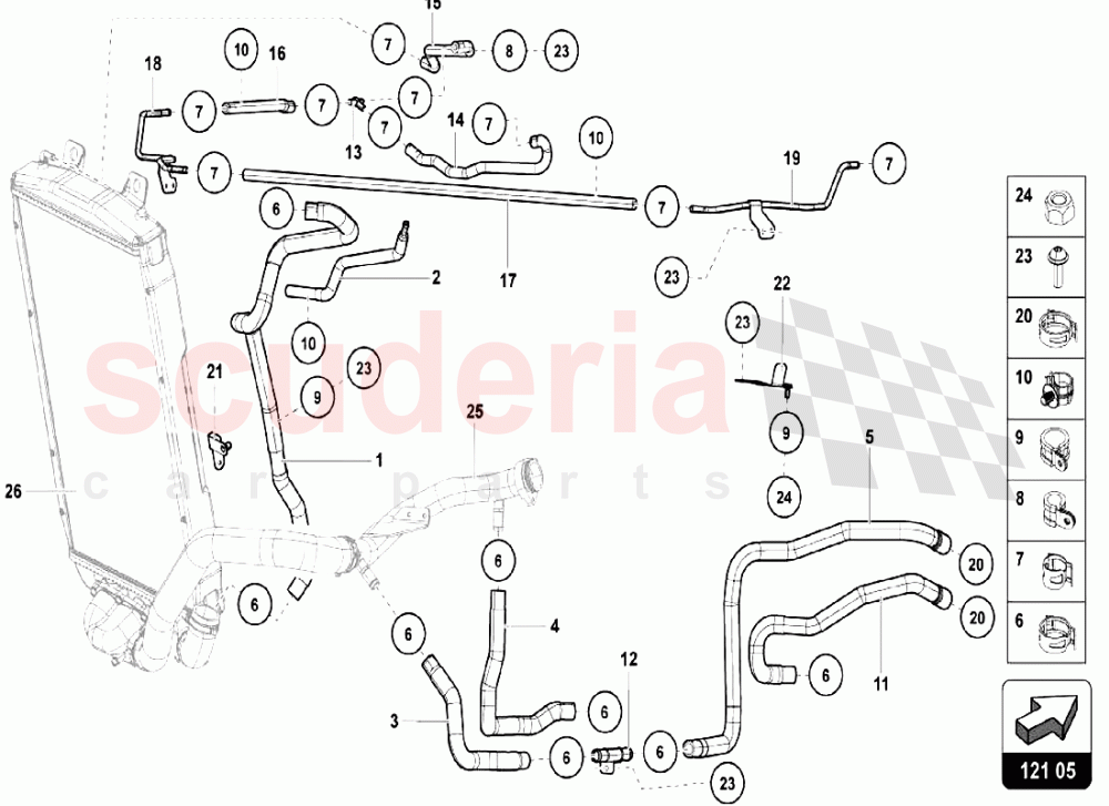 WATER COOLING SYSTEM 4 of Lamborghini Lamborghini Aventador LP750 SV Roadster