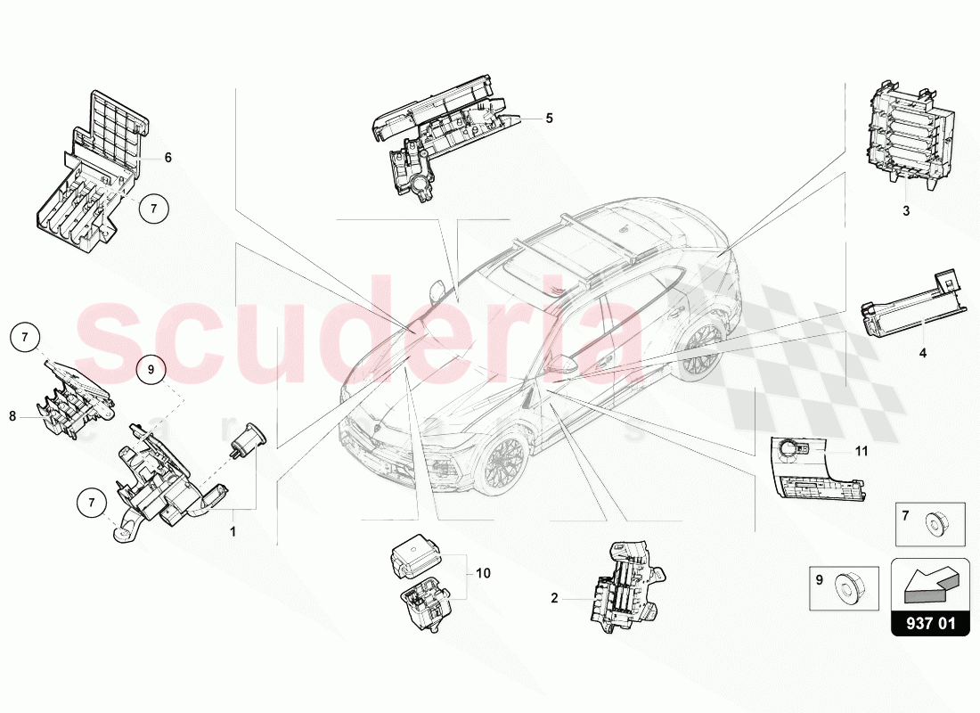 FUSE BOX of Lamborghini Lamborghini Urus