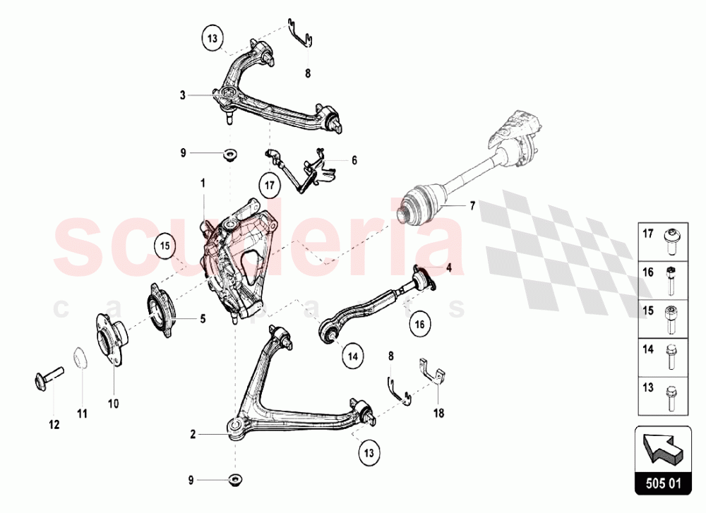 REAR CROSSPIECE of Lamborghini Lamborghini Huracan LP610 Coupe