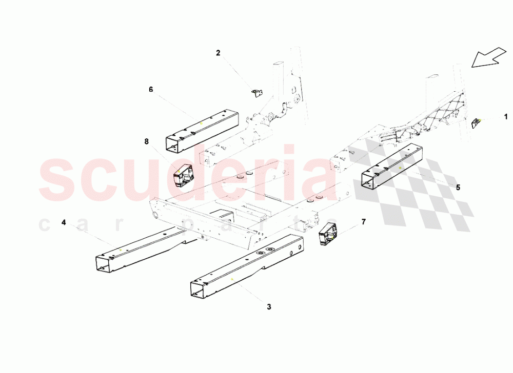 Front Frame Elements 3 of Lamborghini Lamborghini Gallardo (2008)