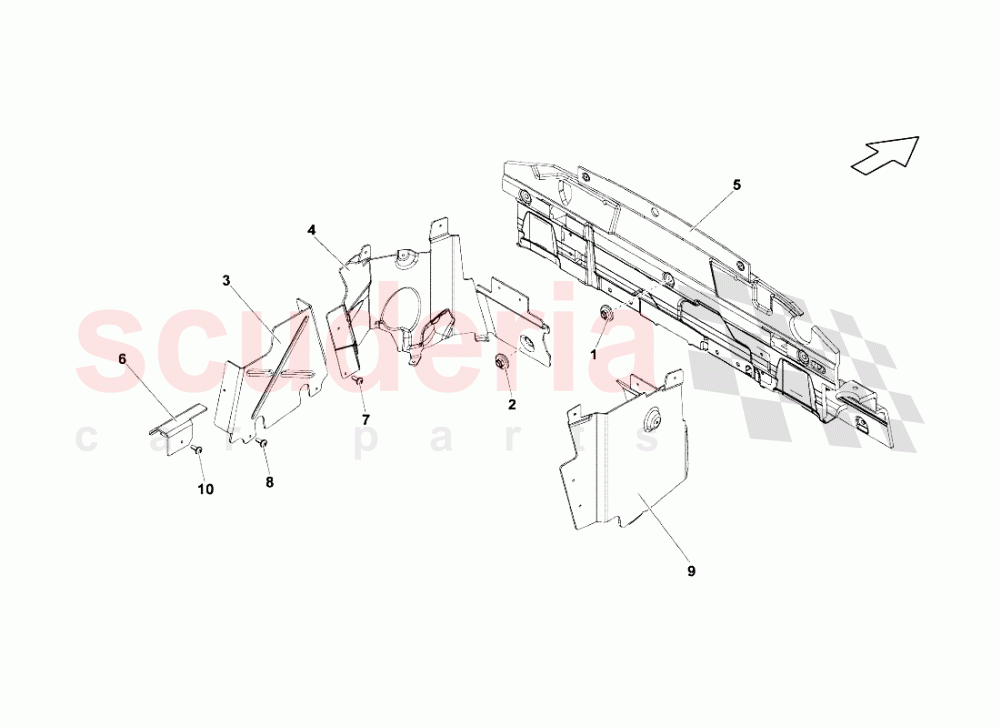 Heat Shield of Lamborghini Lamborghini Gallardo LP560 Coupe