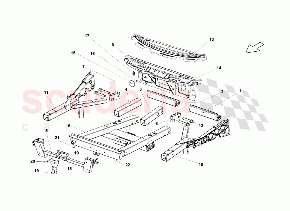 Front Frame Elements 1 of Lamborghini Lamborghini Gallardo (2003-2005)