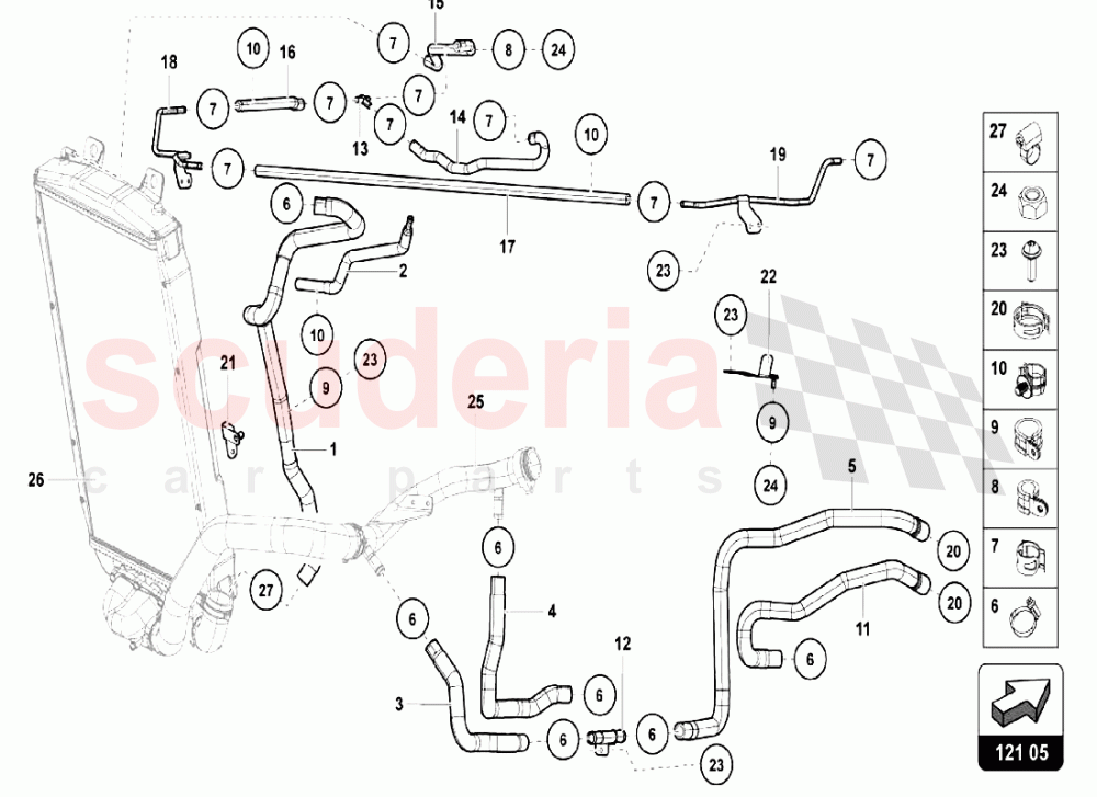 Water Cooling System 3 of Lamborghini Lamborghini Aventador S