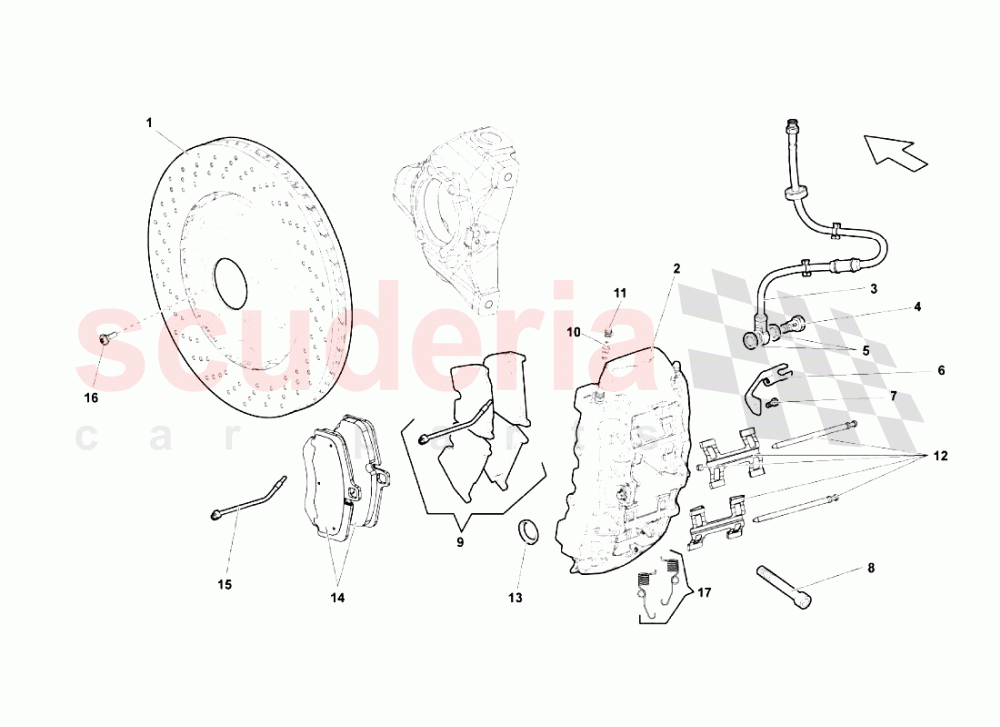 Front Brakes Discs of Lamborghini Lamborghini Gallardo (2006-2007)