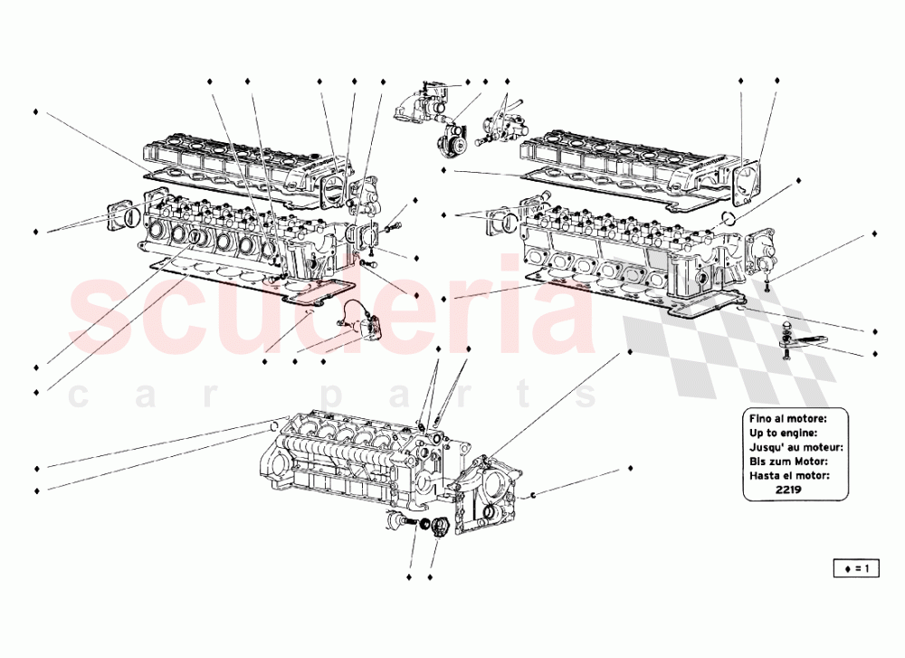 Cover Gasket Kit 1 of Lamborghini Lamborghini Diablo SV (1999)