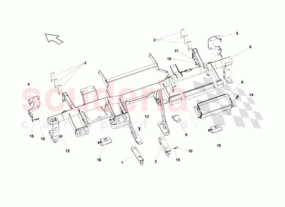 Chassis of Lamborghini Lamborghini Gallardo LP560 Spyder