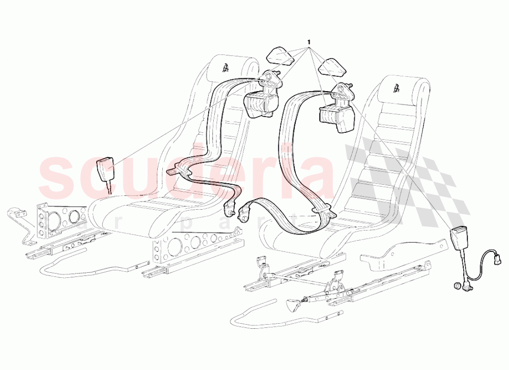 Seats and Safety Belts (Valid for Canada - January 1995) of Lamborghini Lamborghini Diablo SE30 (1993-1995)