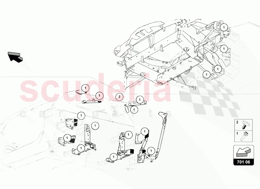 FASTENERS of Lamborghini Lamborghini Aventador LP770 SVJ Coupe