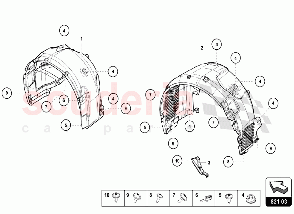 Fender And Wheelhouse of Lamborghini Lamborghini Huracan LP640 Performante Coupe