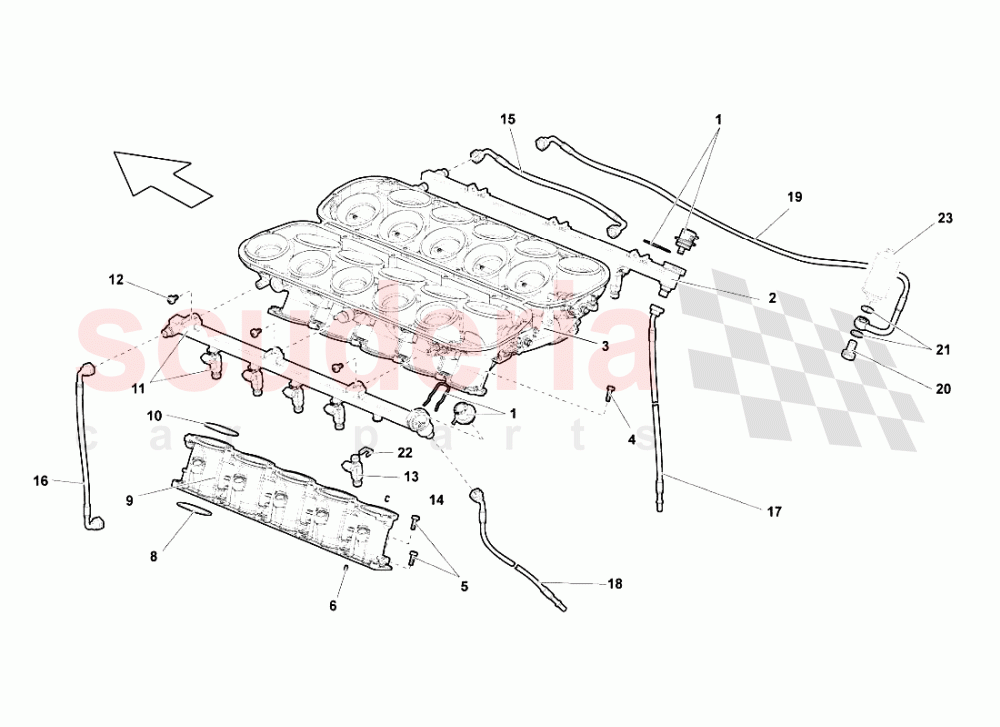 Intake Manifold 2 of Lamborghini Lamborghini Gallardo (2008)